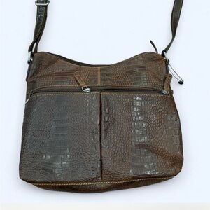 Jack Georges Genuine Crocodile Leather Bag - NWT